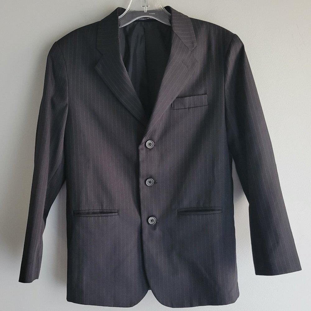 Dockers Pinstripe Youth Black Blazer Size 12 Reg
